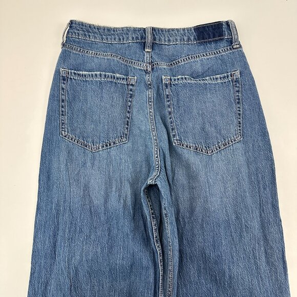 Hollister Ultra High Rise Baggy Women's size 6 Dark Wash Blue Denim Jeans - Picture 5 of 5